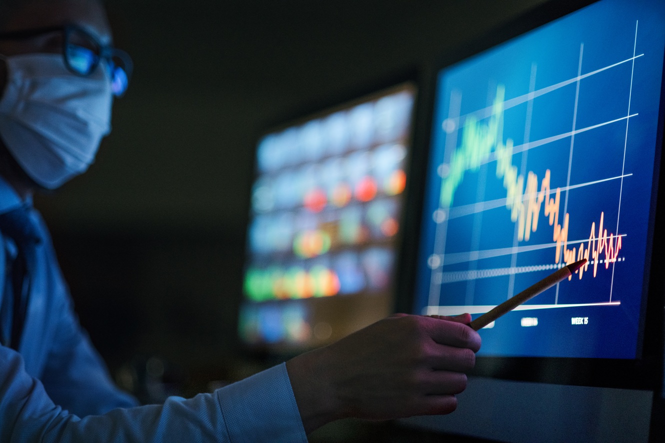 defensive investor analyzing stock decline
