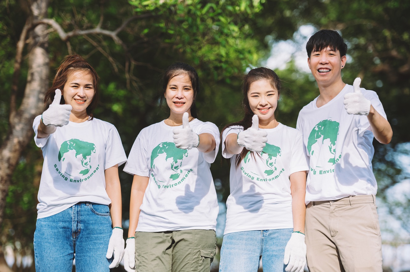 team of volunteers with full knowledge of the principles of sustainable development