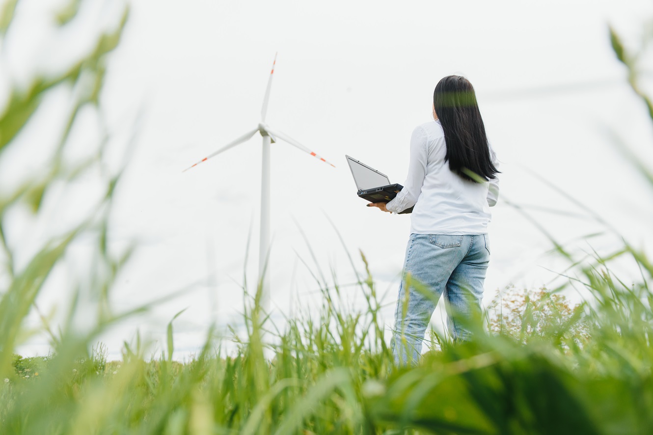 wind turbines harnessing clean energy